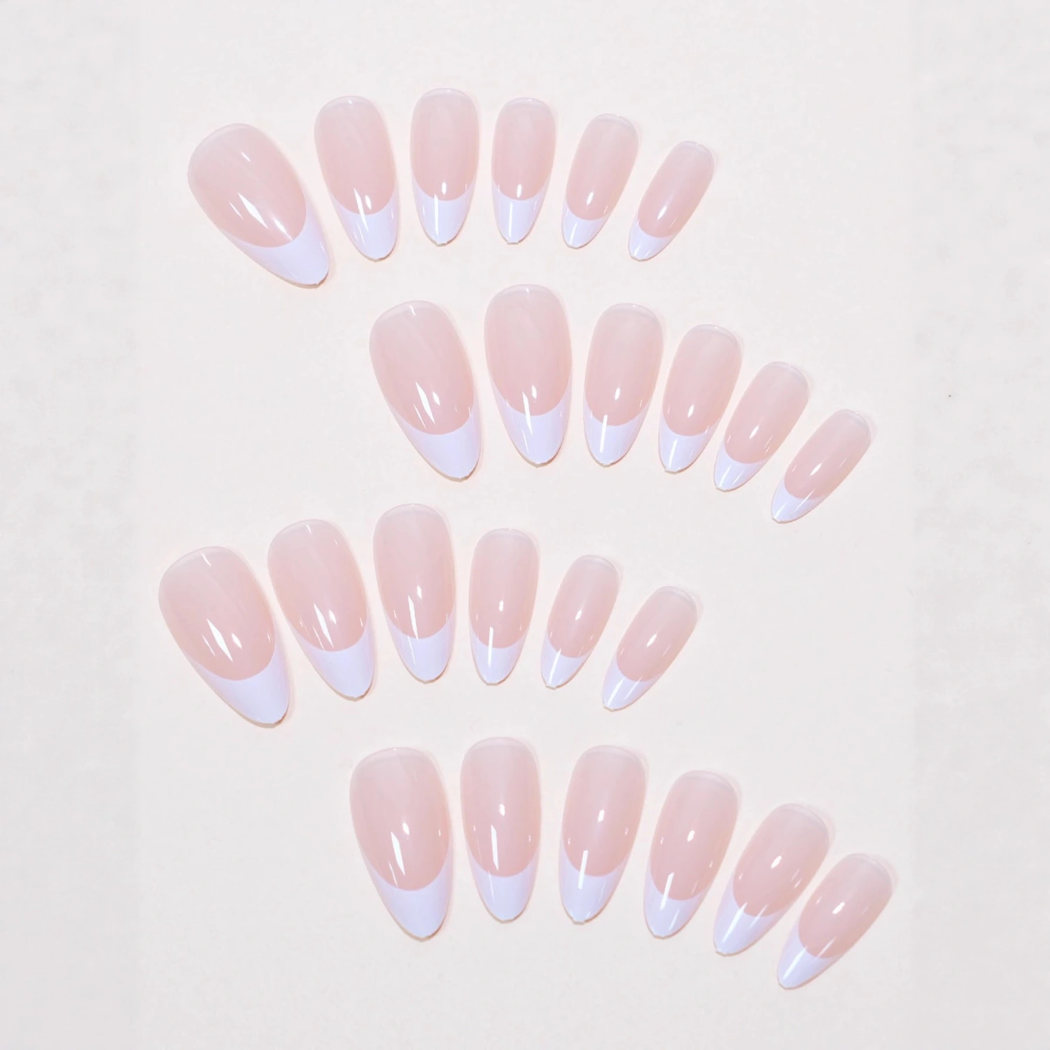 Women's Simple French Manicure Nail Tips