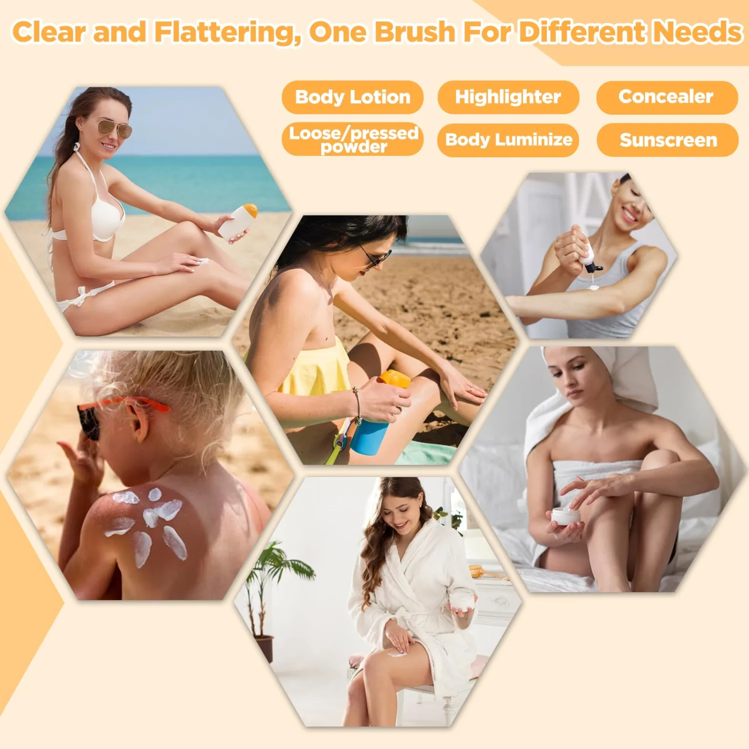 Self Tanner Brush Body Makeup Brush for Flawless Leg Makeup, Kabuki Foundation Makeup Brush for Face Body, Full Coverage Tanning Blend Applicator for Self Tanner, Bronzer Lotion Tan Mousse Vegan case