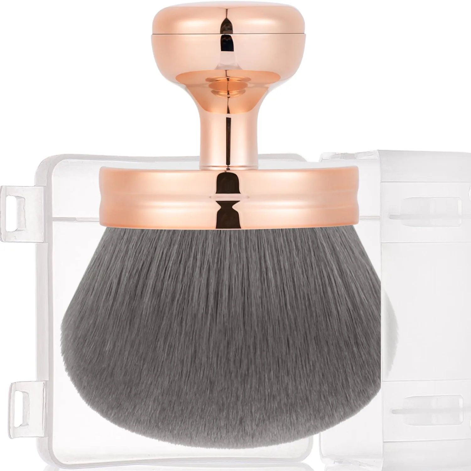 Yoseng Extra Large Body Makeup Brush For Self Tanner – 74mm Wide-headed Vegan Kabuki Brush for Body Makeup, Tanning & Shimmer | Big Fluffy Bronzer Brush with Protective Travel Cover