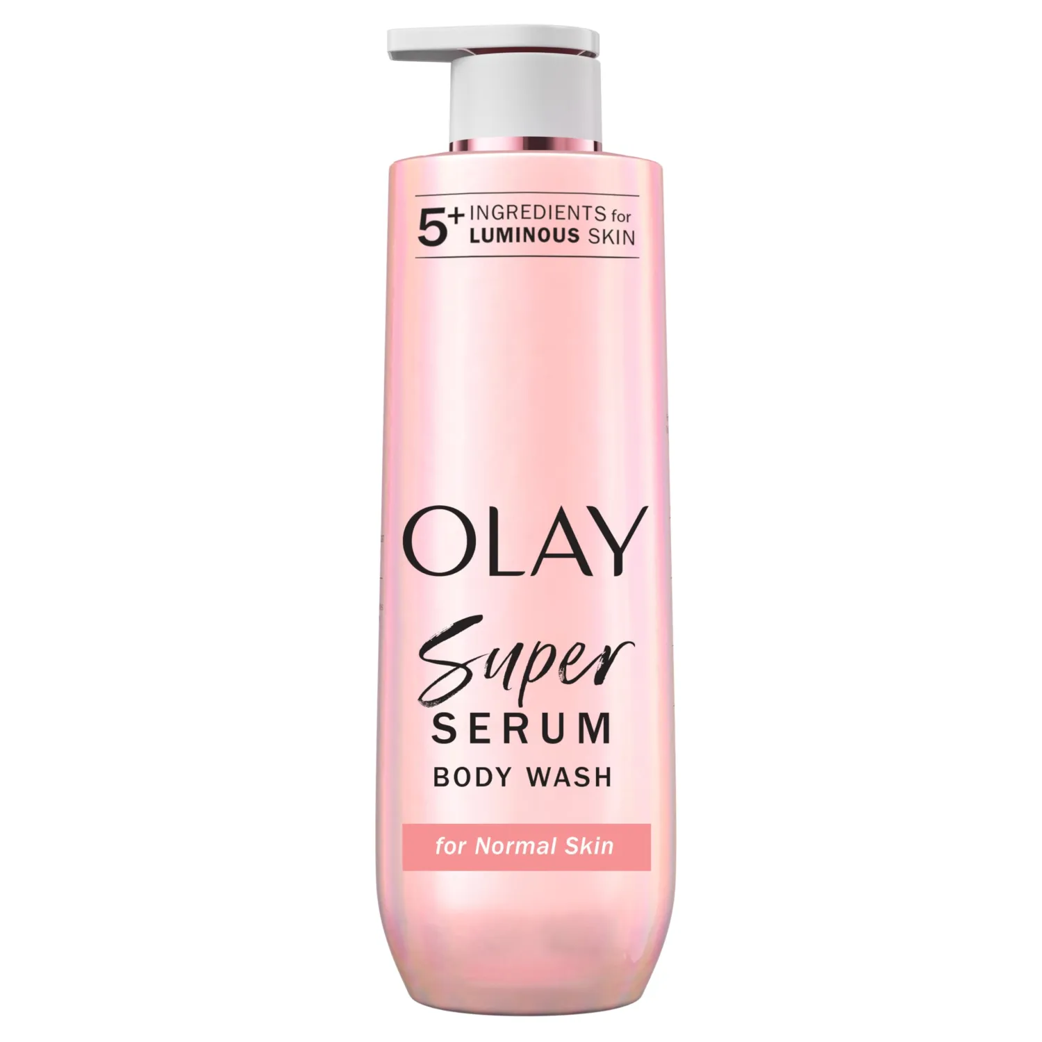 Olay Super Serum Body Wash for Normal Skin, 24hr Long Lasting Hydration, 5+ Ingredient Serum Complex for Bright Even Firm Luminous Skin, 20 fl oz