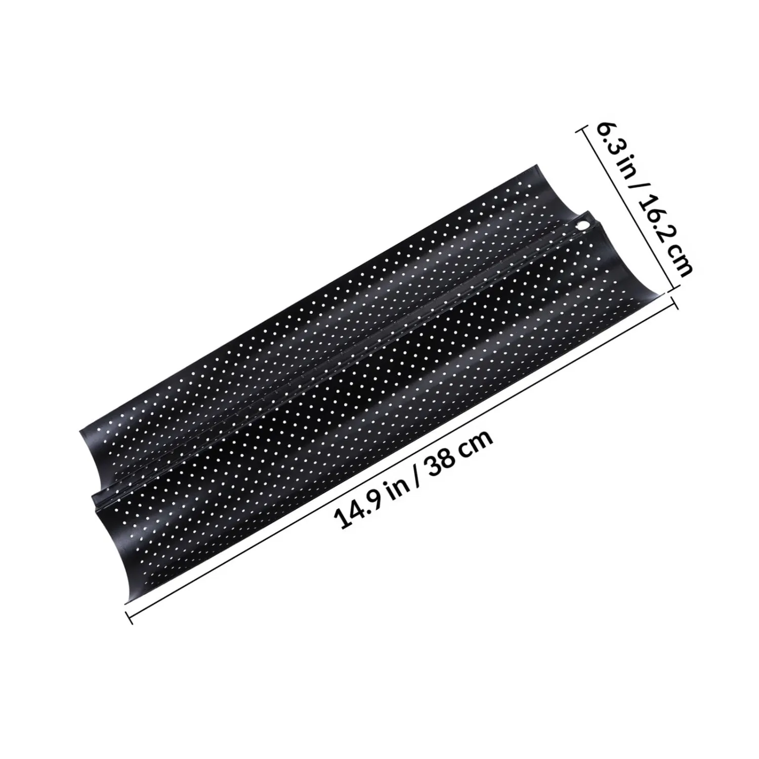 French Bread Baking Pan 2-slot Compact Baguette Mold Nonstick Breadstick Tray Kitchen Bakeware for Home Oven Baking