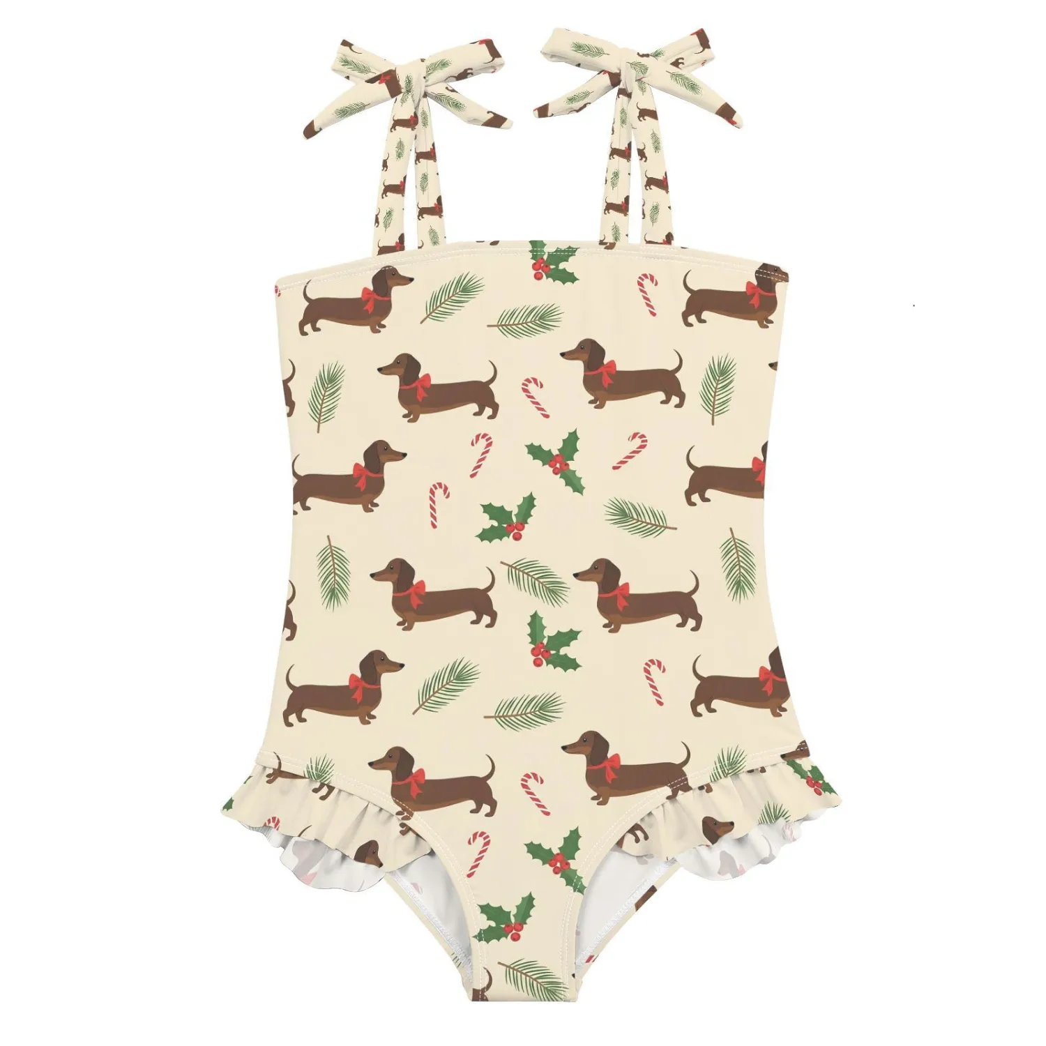 QUGRL Toddler Swimsuit Girls One Piece Swimwear Adjustable Cute Sling Bathing Suit for Beach Pool 18M-6Y