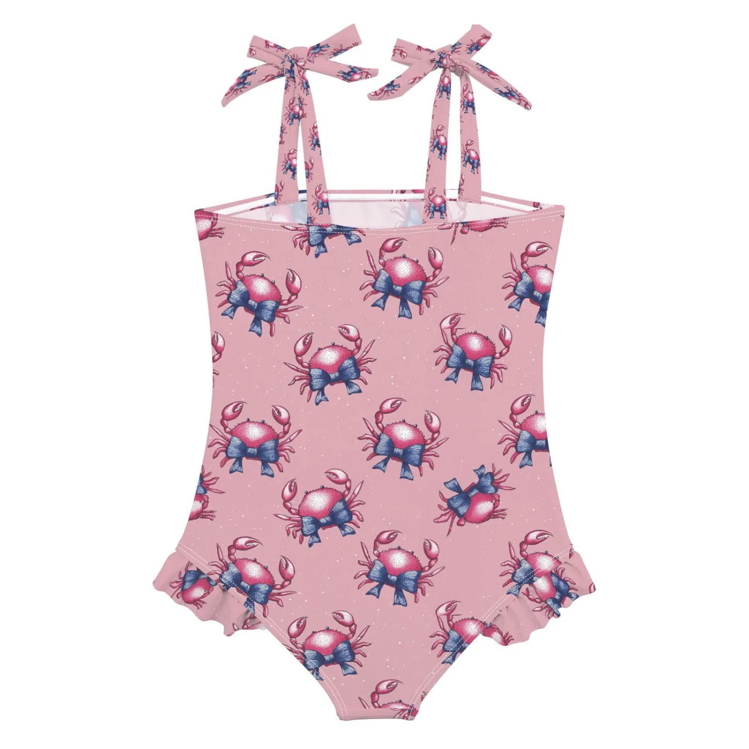 QUGRL Toddler Swimsuit Girls One Piece Swimwear Adjustable Cute Sling Bathing Suit for Beach Pool 18M-6Y
