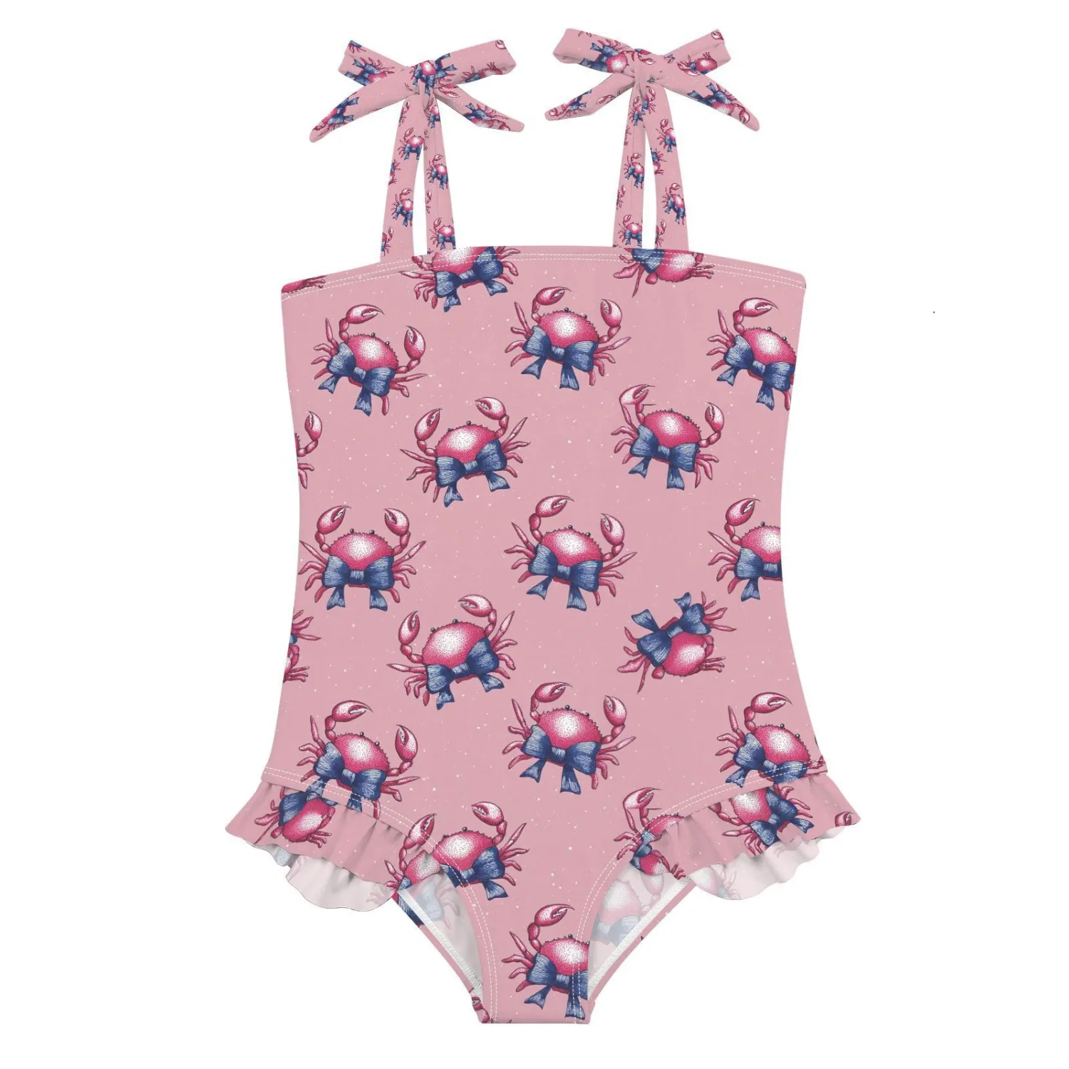 QUGRL Toddler Swimsuit Girls One Piece Swimwear Adjustable Cute Sling Bathing Suit for Beach Pool 18M-6Y