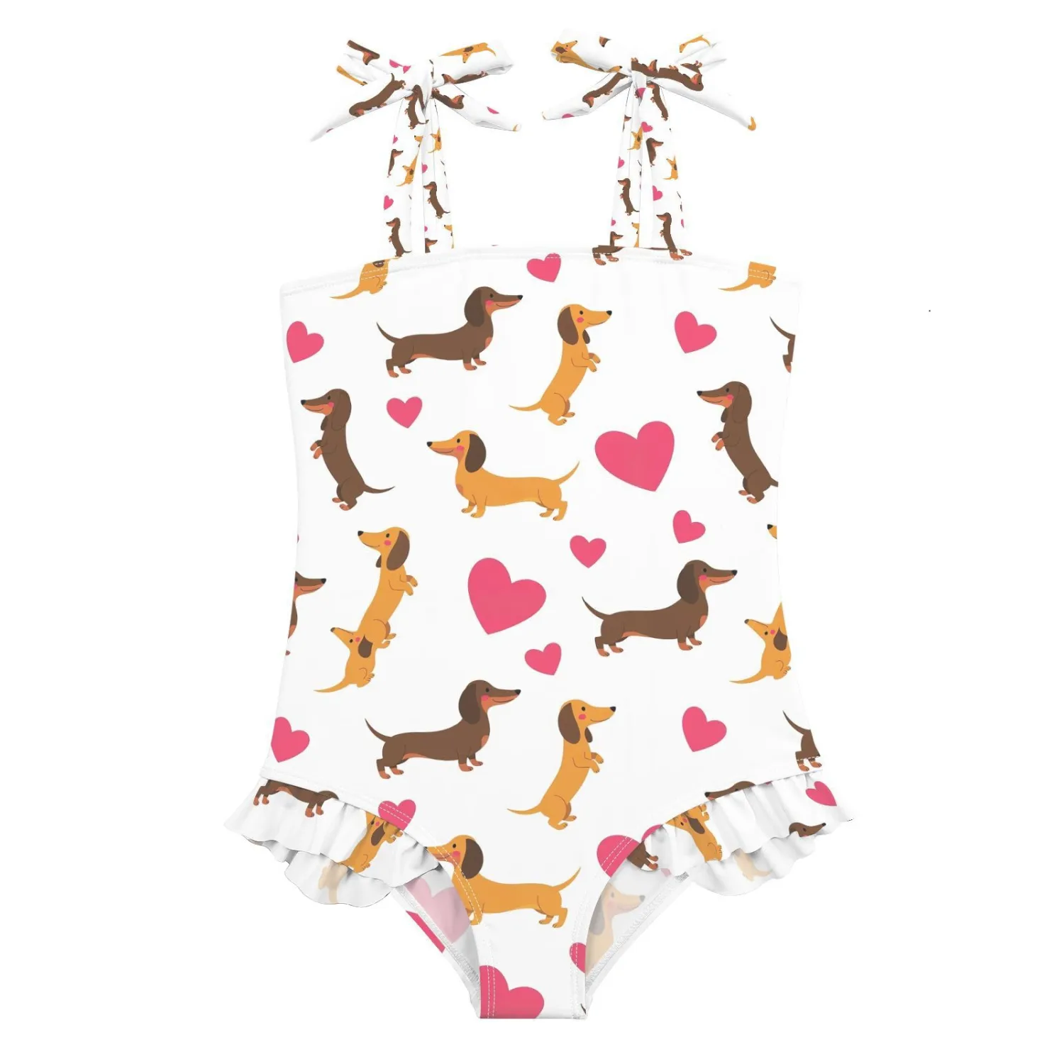 QUGRL Toddler Swimsuit Girls One Piece Swimwear Adjustable Cute Sling Bathing Suit for Beach Pool 18M-6Y