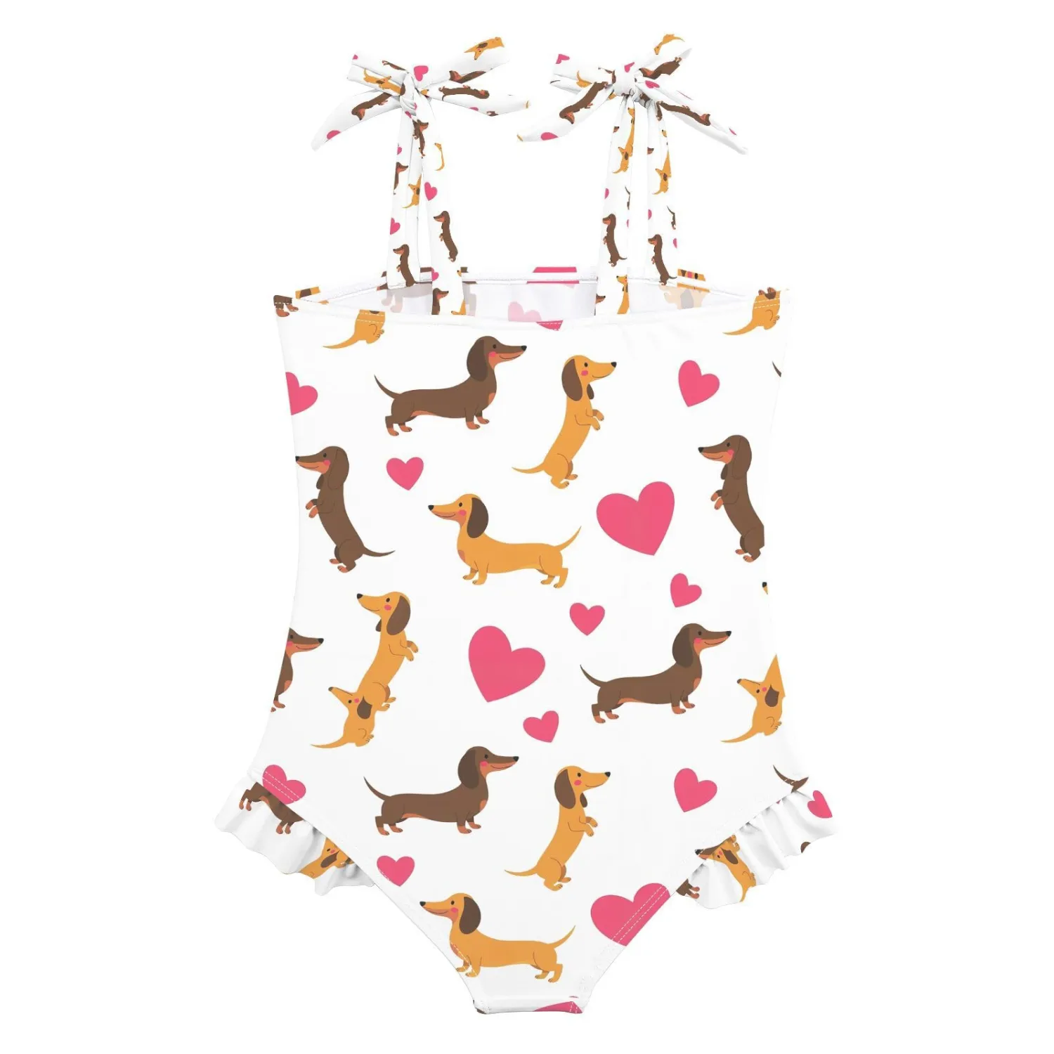 QUGRL Toddler Swimsuit Girls One Piece Swimwear Adjustable Cute Sling Bathing Suit for Beach Pool 18M-6Y