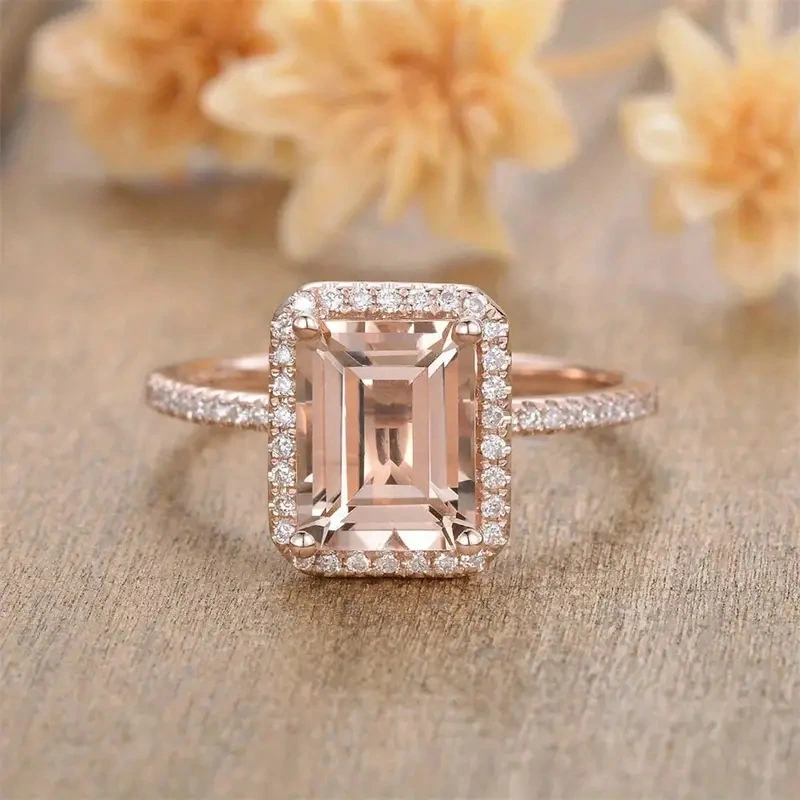 Rose Gold-Plated Womens Engagement Ring