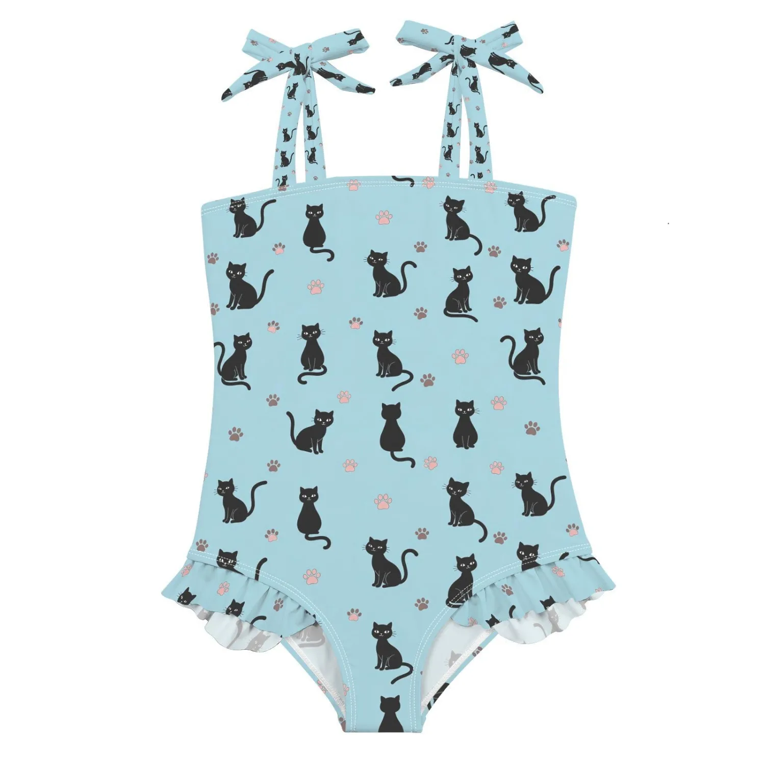QUGRL Toddler Swimsuit Girls One Piece Swimwear Adjustable Cute Sling Bathing Suit for Beach Pool 18M-6Y
