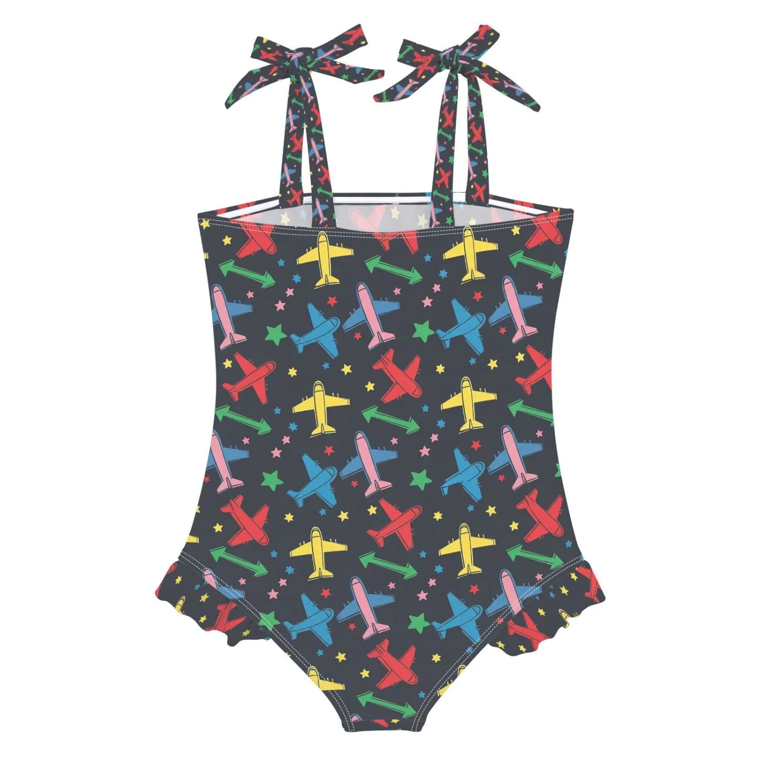 QUGRL Toddler Swimsuit Girls One Piece Swimwear Adjustable Cute Sling Bathing Suit for Beach Pool 18M-6Y
