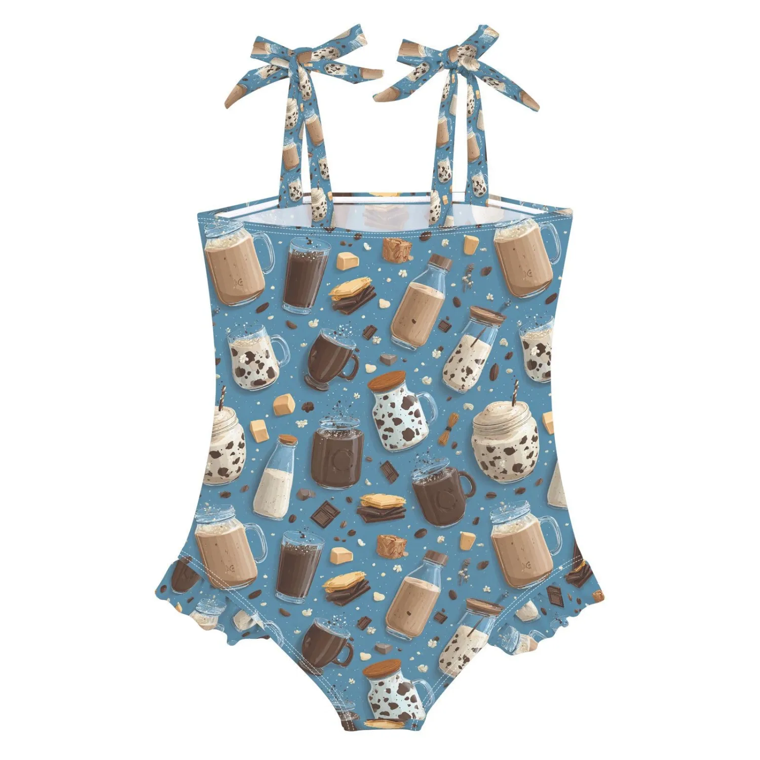 QUGRL Toddler Swimsuit Girls One Piece Swimwear Adjustable Cute Sling Bathing Suit for Beach Pool 18M-6Y