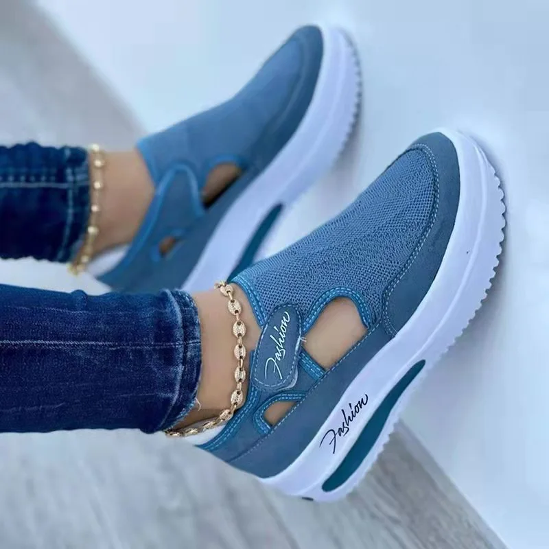 Velcro Closure Large Size Casual Women's Shoes
