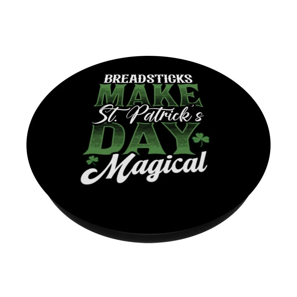 Breadsticks Make St. Patrick's Day Magical Irish Shamrock PopSockets Adhesive PopGrip
