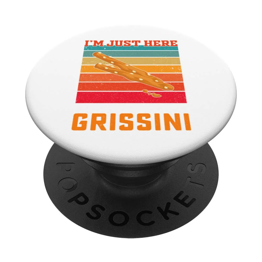 I'm Just Here For The Grissini Funny Italian Breadstick PopSockets Swappable PopGrip
