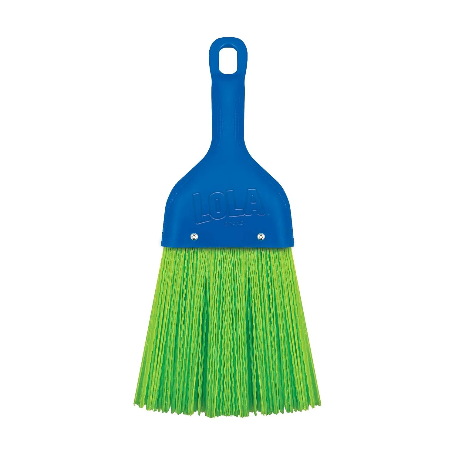 LOLA Heavy Duty Whisk Broom, Hand Brush, Durable Bristles, Whisks Away Dirt & Debris, Compact, Hang Hole for Easy Storage, Indoor/Outdoor, 1 Pack