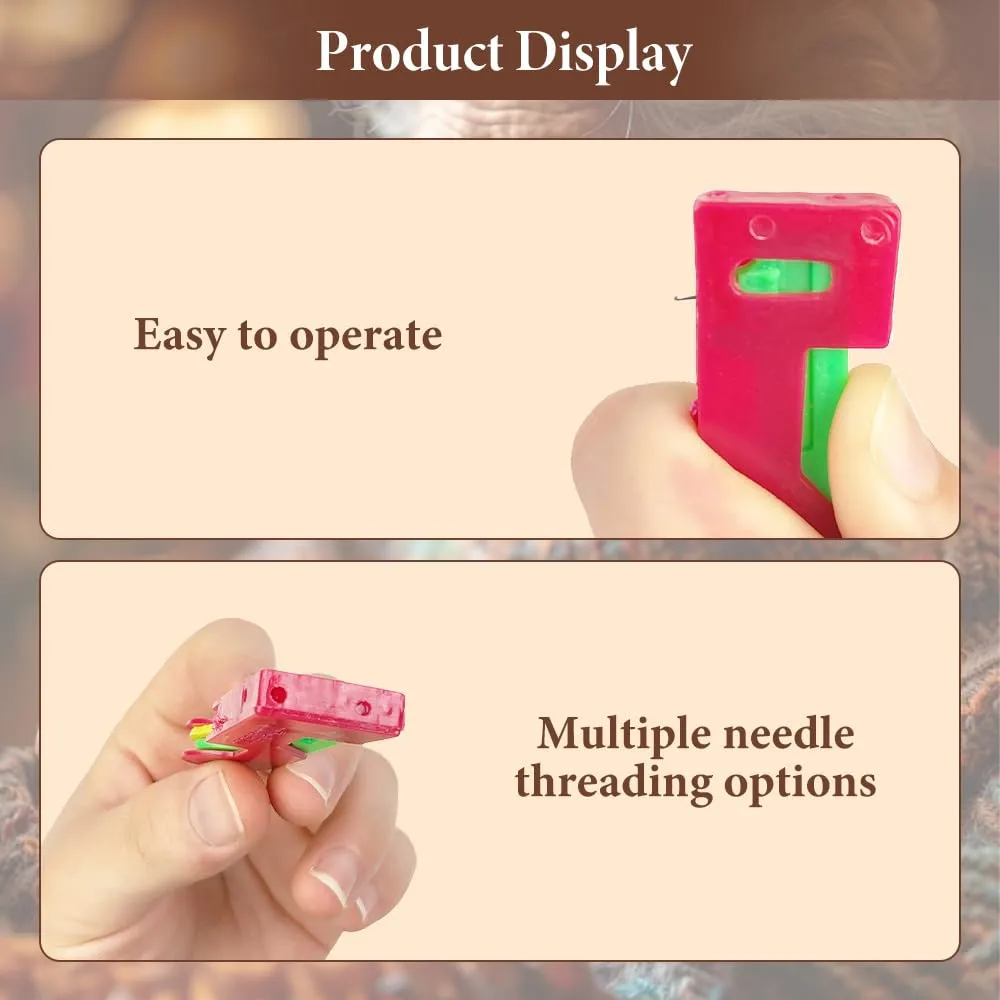 Automatic Threading Aid Needle Threader,Mini Manual Sewing Machine Needle Threaders,Household Portable Hand Sewing Needle Threader for Embroidery,Cross Stitch Craft (1 Pcs (Random Color))