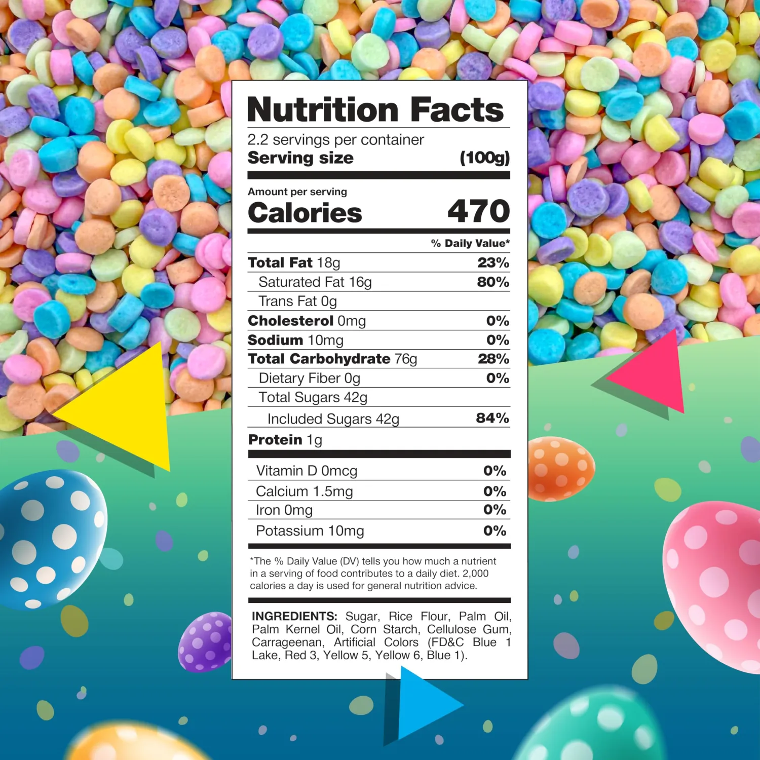 Easter Sprinkles | 8 Ounce Bag | Pastel Sprinkles for Cake Decorating and Baking | Colorful Spring Confetti | Pastel Dessert Toppers for Cupcakes and Cookies