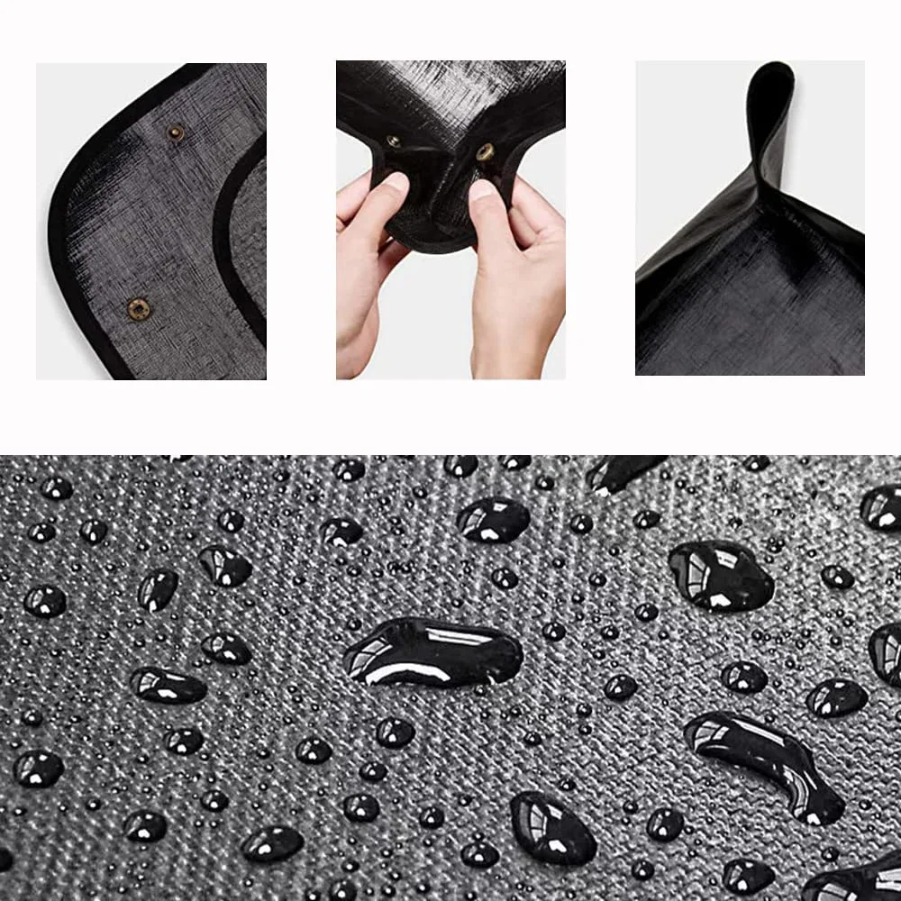 BIUWING 2PCS Indoor Plant Transplanting Repotting Mat Foldable Garden Work Cloth Waterproof Thicken Gardening Mat, Black (26.8" x 26.8")