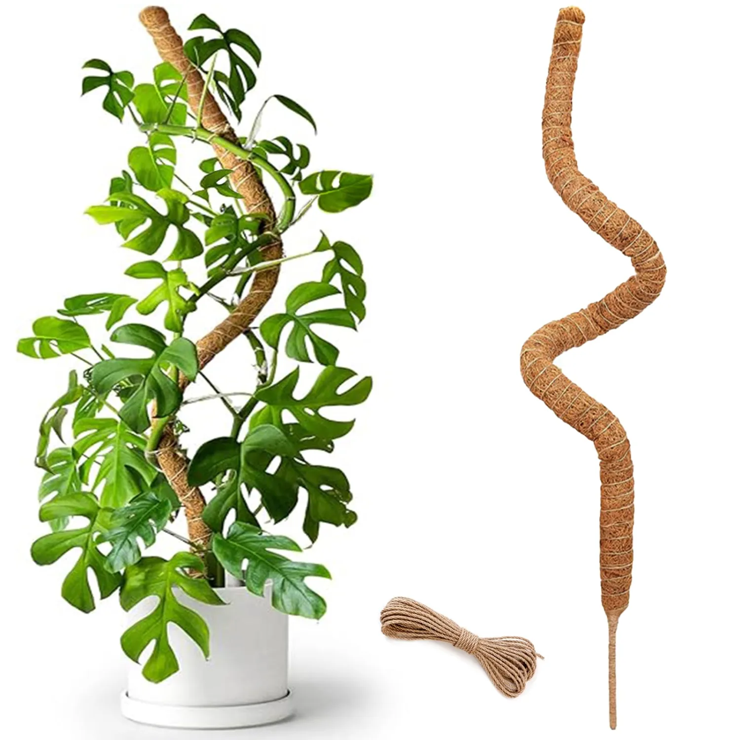 Bendable Moss Pole, 47 Inch Moss Poles for Plants Monstera, Tall Moss Poles for Climbing Plants Indoor, Large Moss Pole Support, Garden Trellis Plant Stand Stakes for Potted Plants, Pothos
