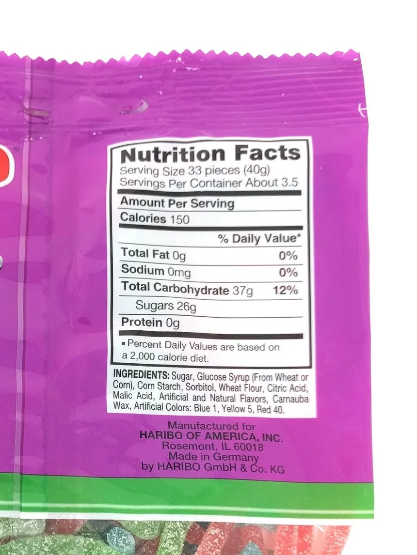 Haribo Gummies-Sour Spaghetti 5 Ounce (Pack of 3)