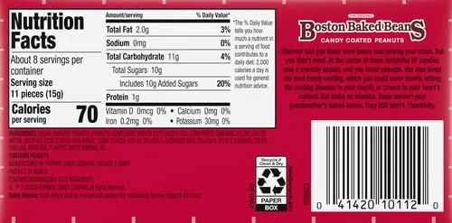 Boston Baked Beans Candy Coated Peanuts, 4.31 oz