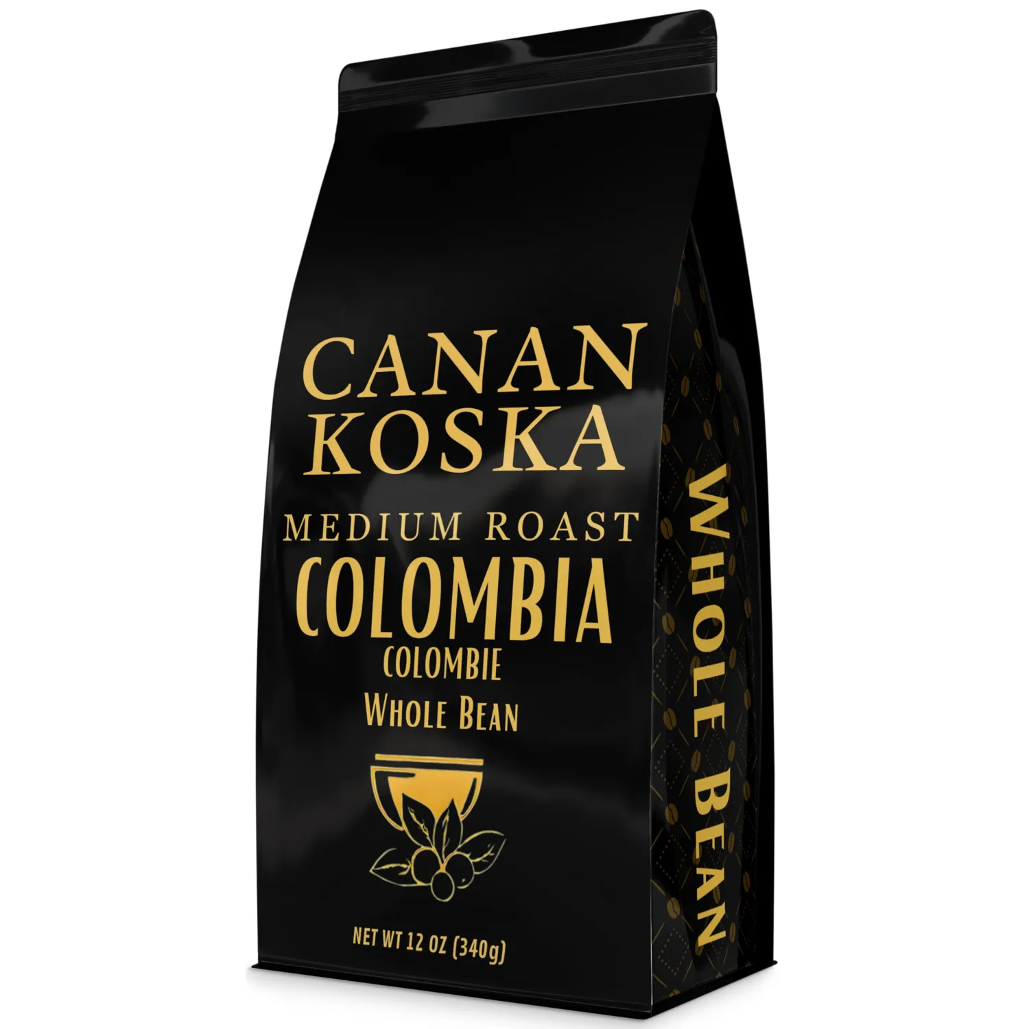 Canan Koska Whole Bean Colombian Coffee 12 oz (340g) – Medium Roast Premium Arabica Beans – Fresh Roasted in USA – Specialty Coffee for Espresso & Filter