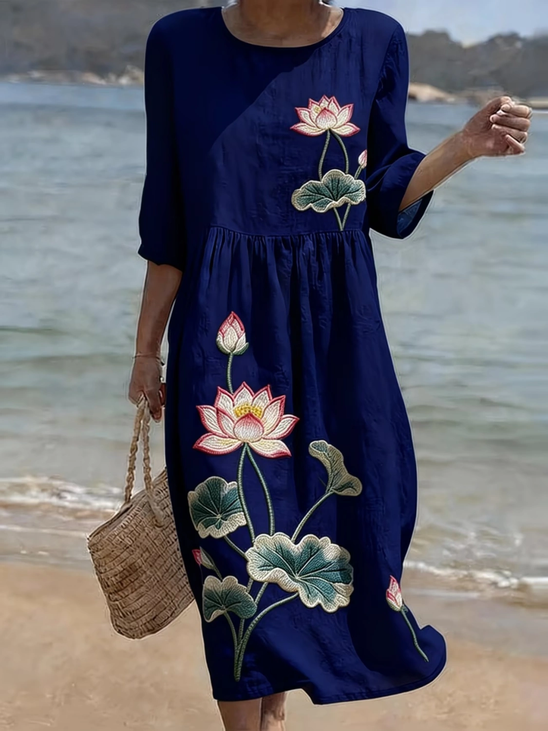 Casual Printed Temperament Long Skirt Girl