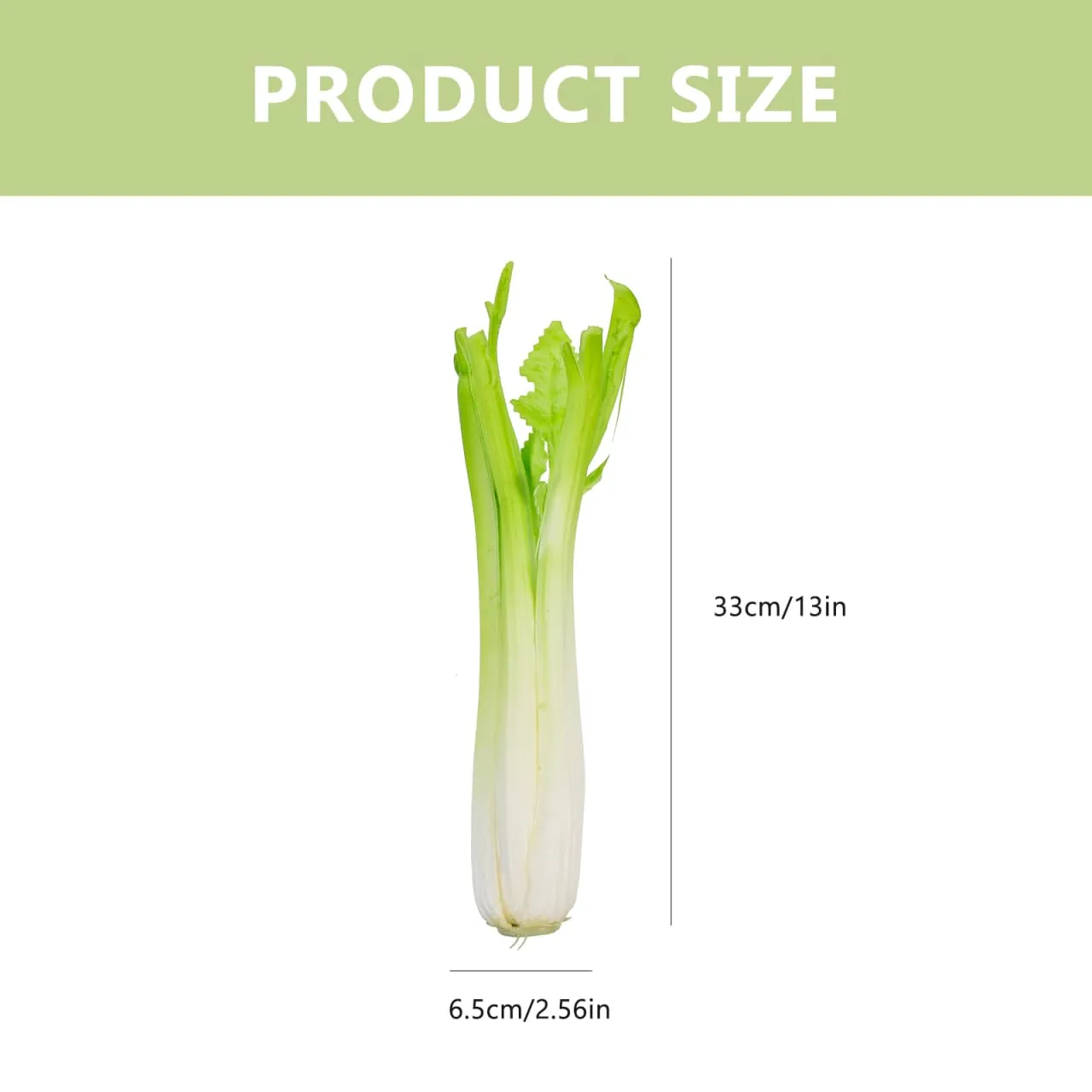 BESTOYARD Lifelike Fake Celery Model - PU Artificial Vegetable for Home Decor Photography Props and Display - Realistic Simulation Celery Ornament for Restaurants and Kids Play Food