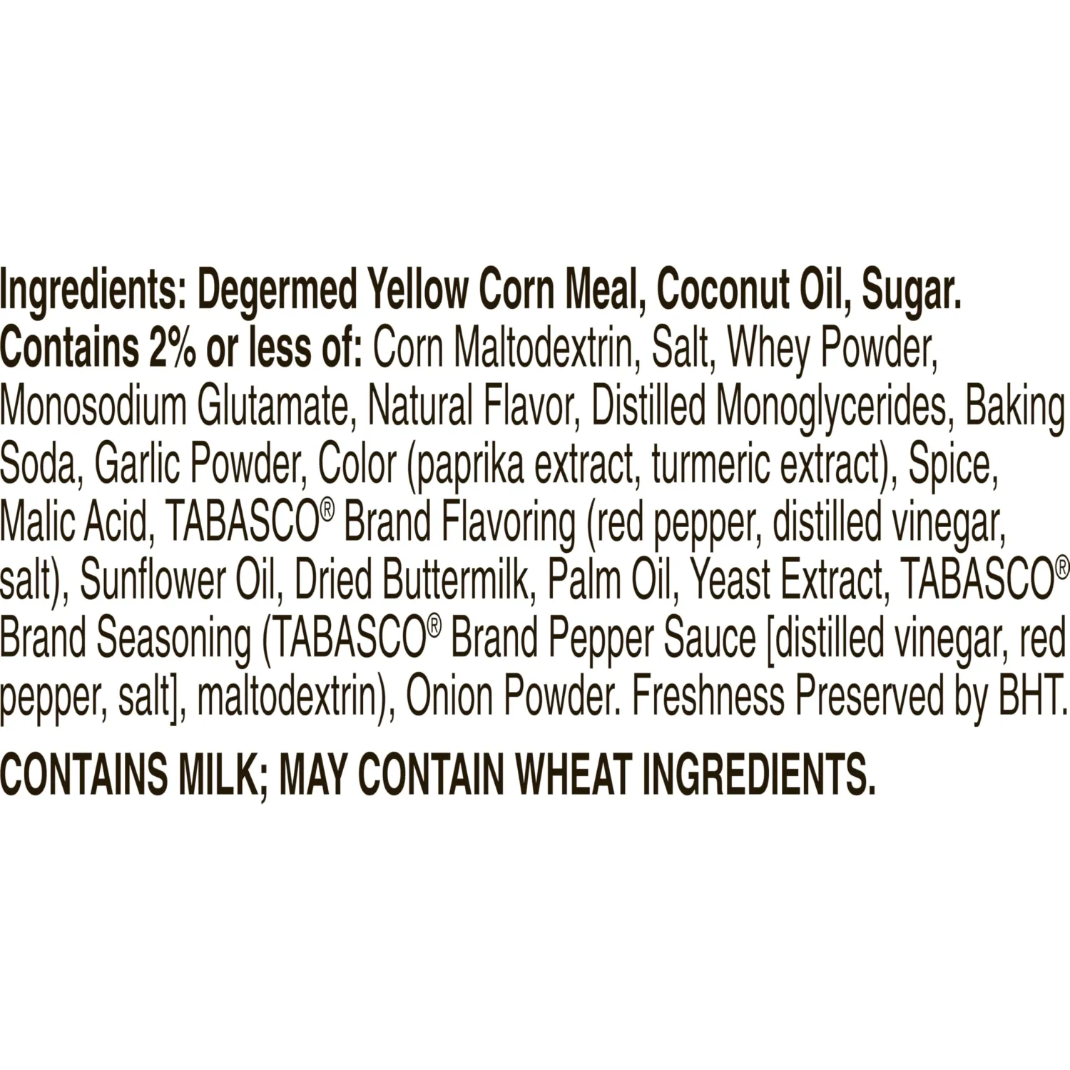 Bugles Tabasco Crispy Corn Snacks, 3 OZ