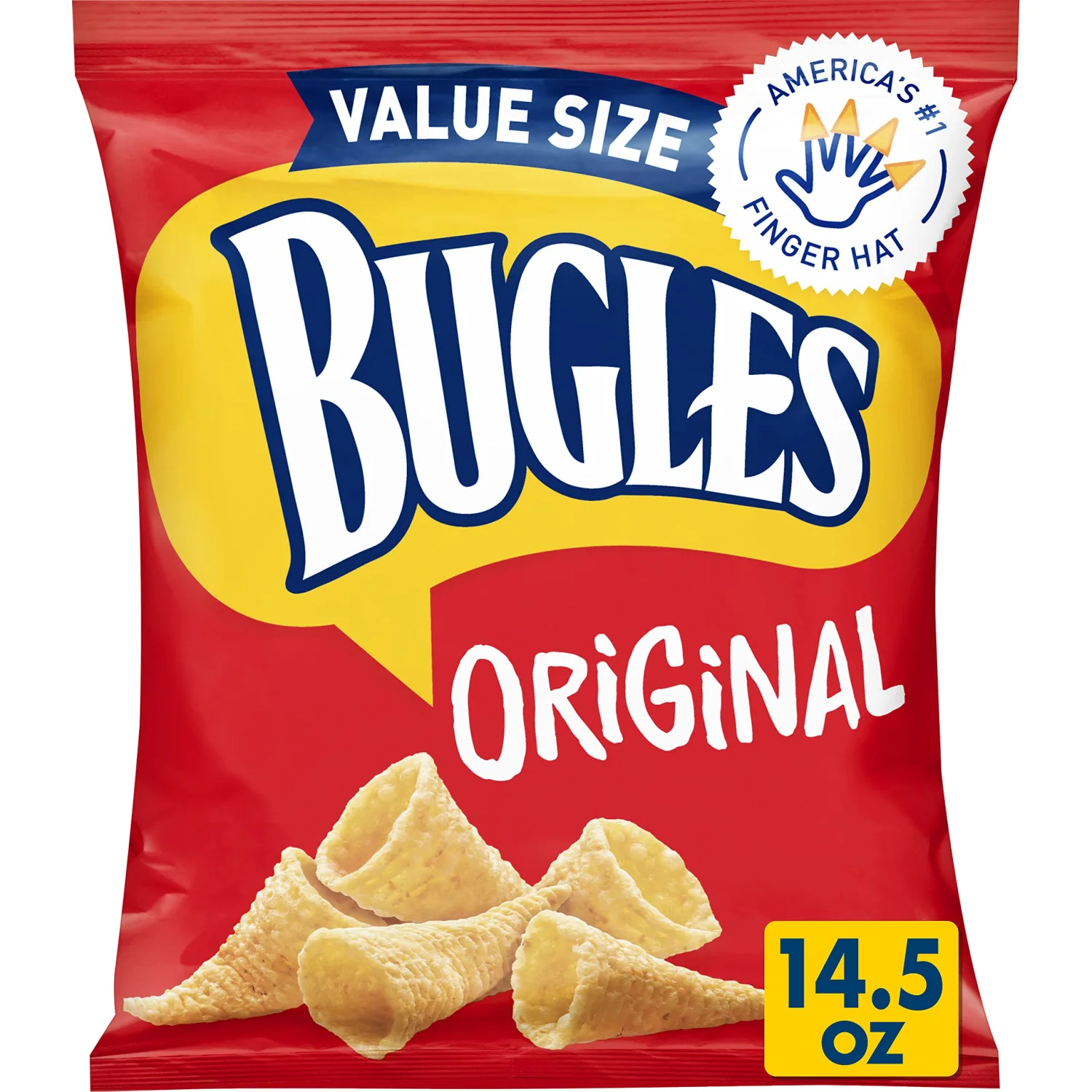 Bugles Original Crispy Corn Snacks, Family Size, Corn Chips, 14.5 oz