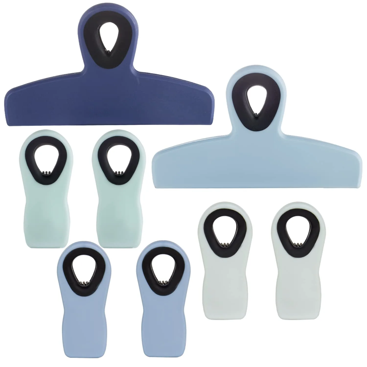 Magnetic Chip Clips - 8pcs Blue, Ideal for Food Packages