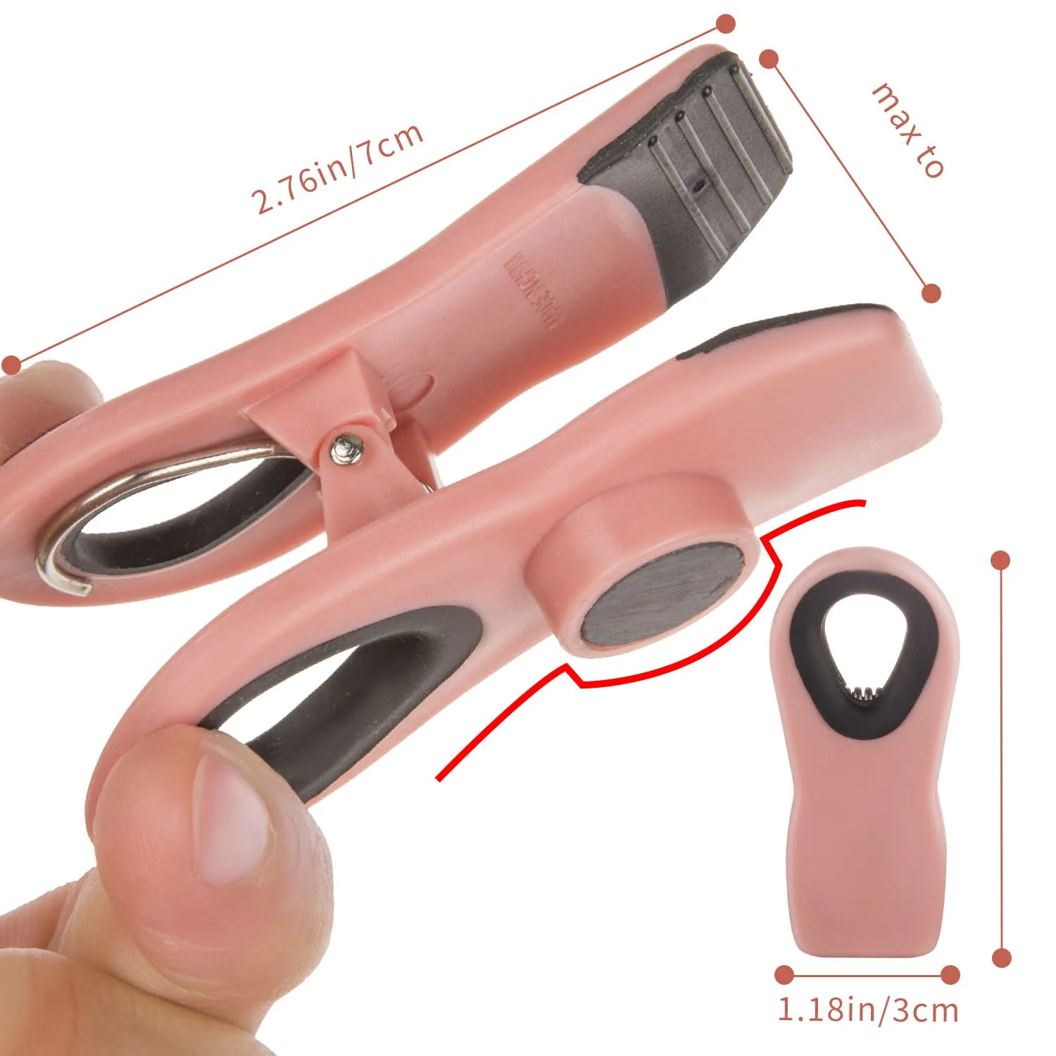 Pink Magnetic Food Clips (8pcs) - Chip, Bag & Food Clips