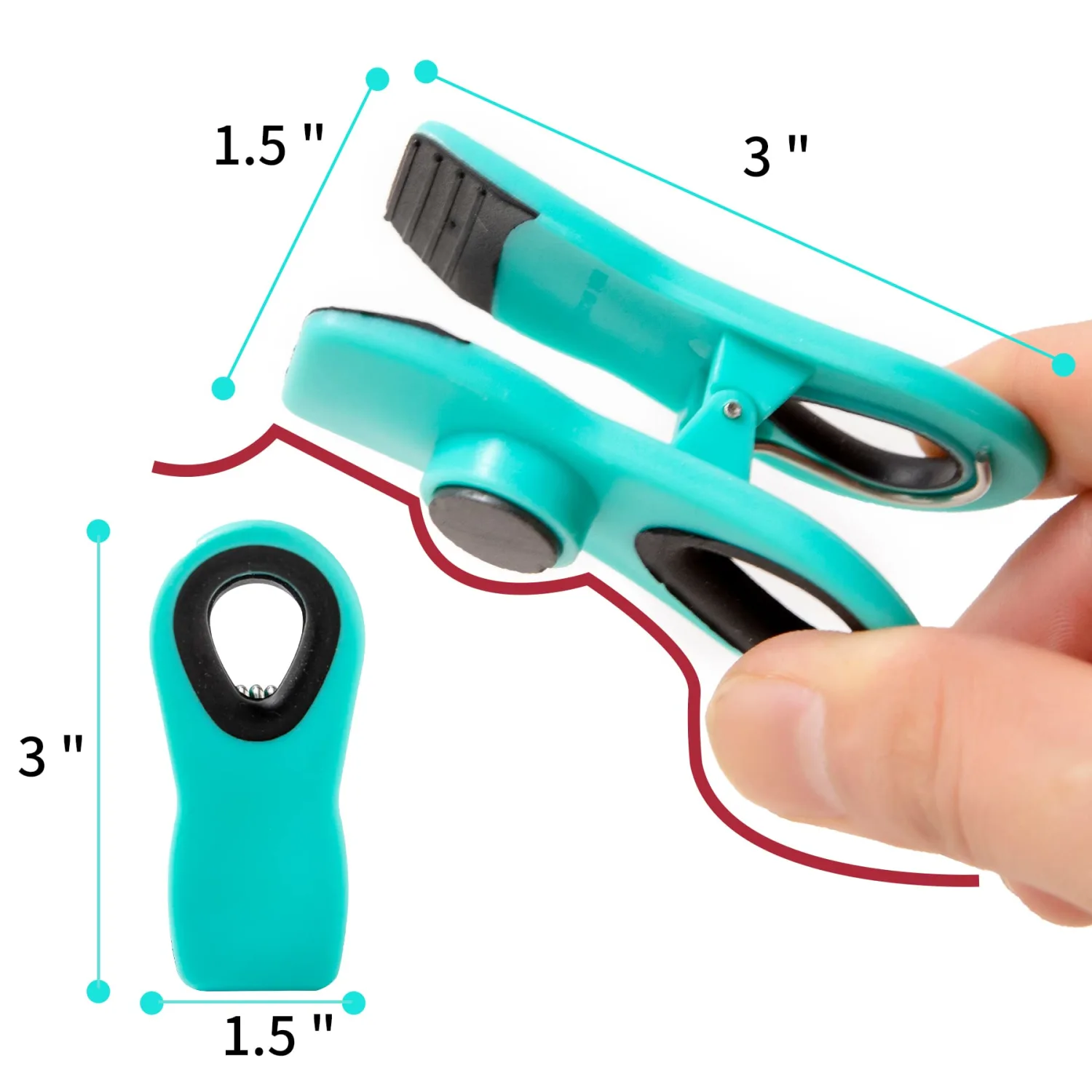 Chip Clips Bread Clips Bag Clips Magnetic Clips Chip Clip Chip Clips Bag Clips Food Clips Clips for Food Packages Chip Bag Clip (10pcs Grey)