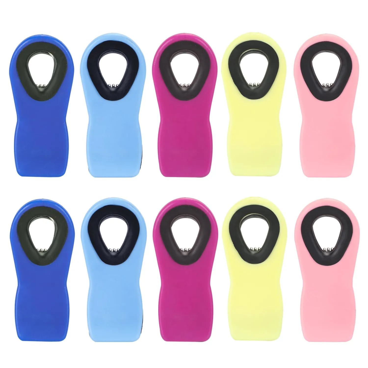 Chip Clips Bread Clips Bag Clips Magnetic Clips Chip Clip Chip Clips Bag Clips Food Clips Clips for Food Packages Chip Bag Clip (10pcs Rose red)