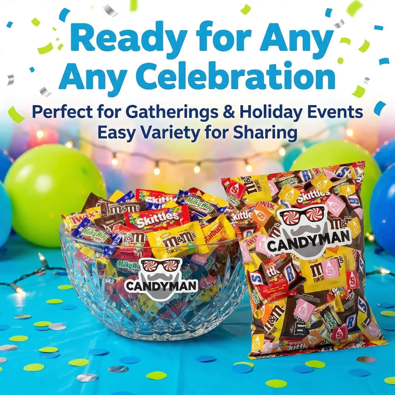 Bulk Assorted Candy Variety Pack Individually Wrapped Chocolate & Candy Mix, 1 Pound Bag for Easter, Parties, Office Snacks & Favors