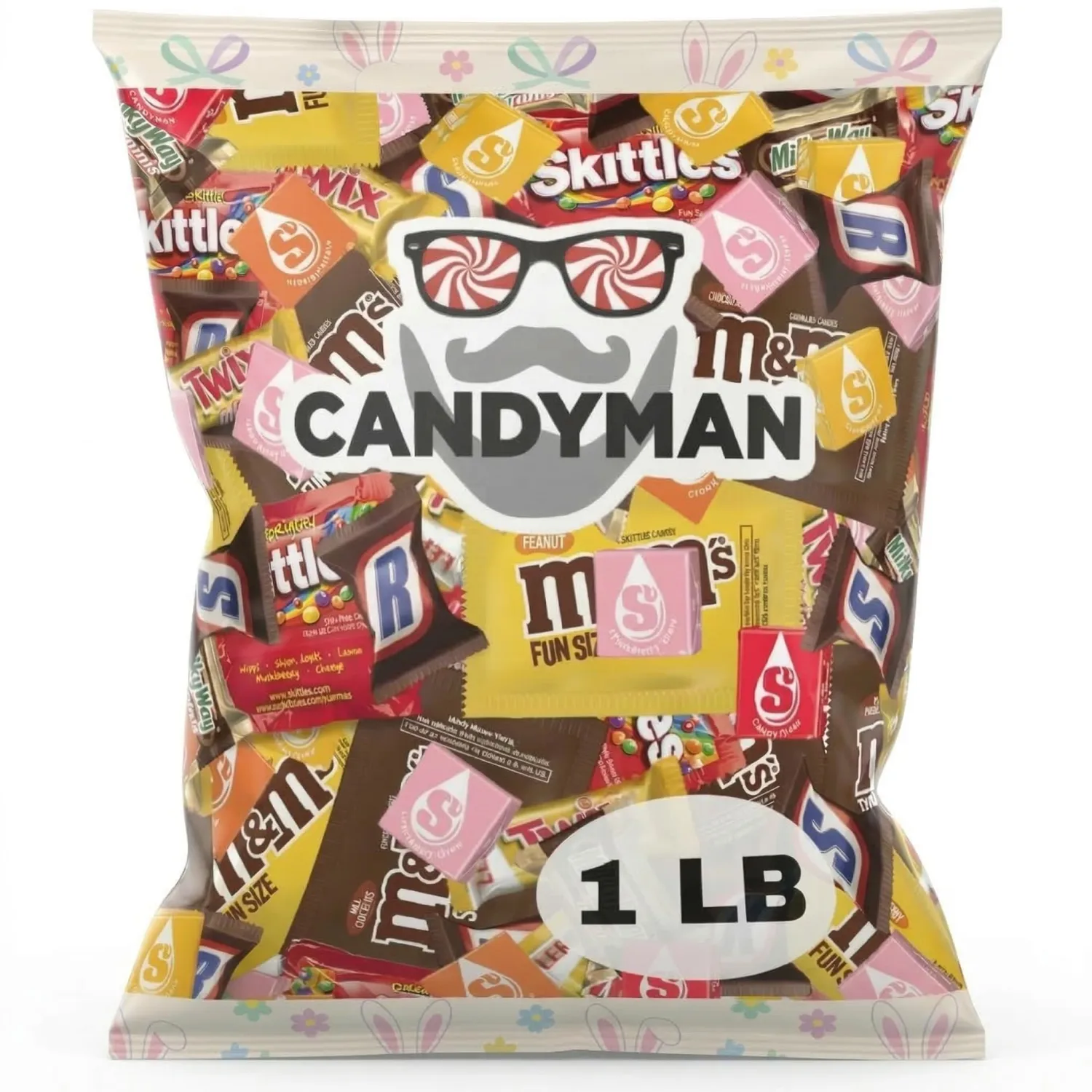 Bulk Assorted Candy Variety Pack Individually Wrapped Chocolate & Candy Mix, 1 Pound Bag for Easter, Parties, Office Snacks & Favors