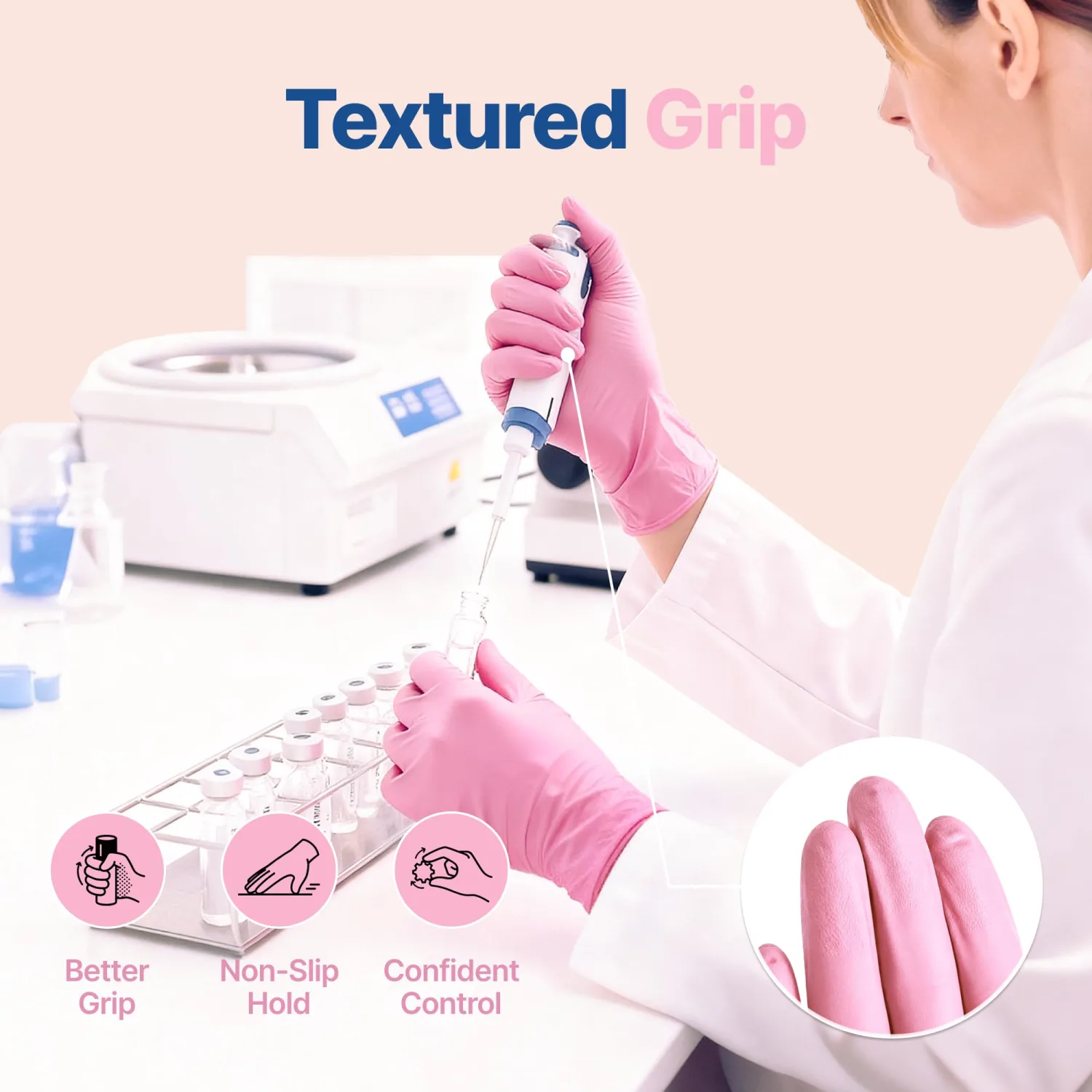 Schneider Nitrile Exam Gloves, 4-mil Medical Gloves Disposable Latex Free, Powder Free, Food Safe Glove for Examination