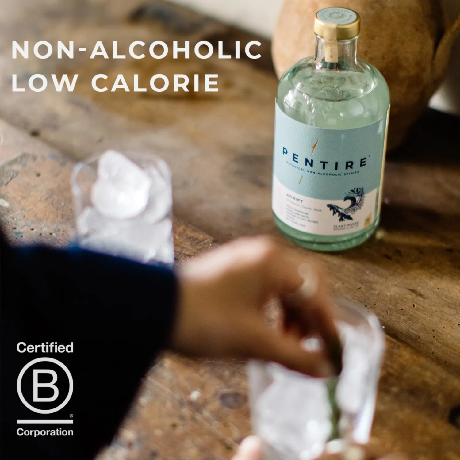 Pentire Adrift 70cl - Botanical Alcohol Free Spirit - Distilled from Native Cornish Plants - No Added Sugar - Vegan - No Artificial Flavours & Colourings - Non Alcoholic Spirit