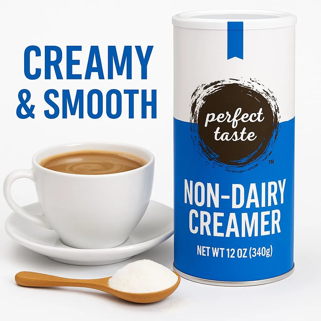 Perfect Taste Non-Dairy Coffee Creamer Powder – 20 oz Canister – Smooth & Creamy Powdered Creamer for Coffee, Tea & Office Use – Lactose-Free, Shelf-Stable