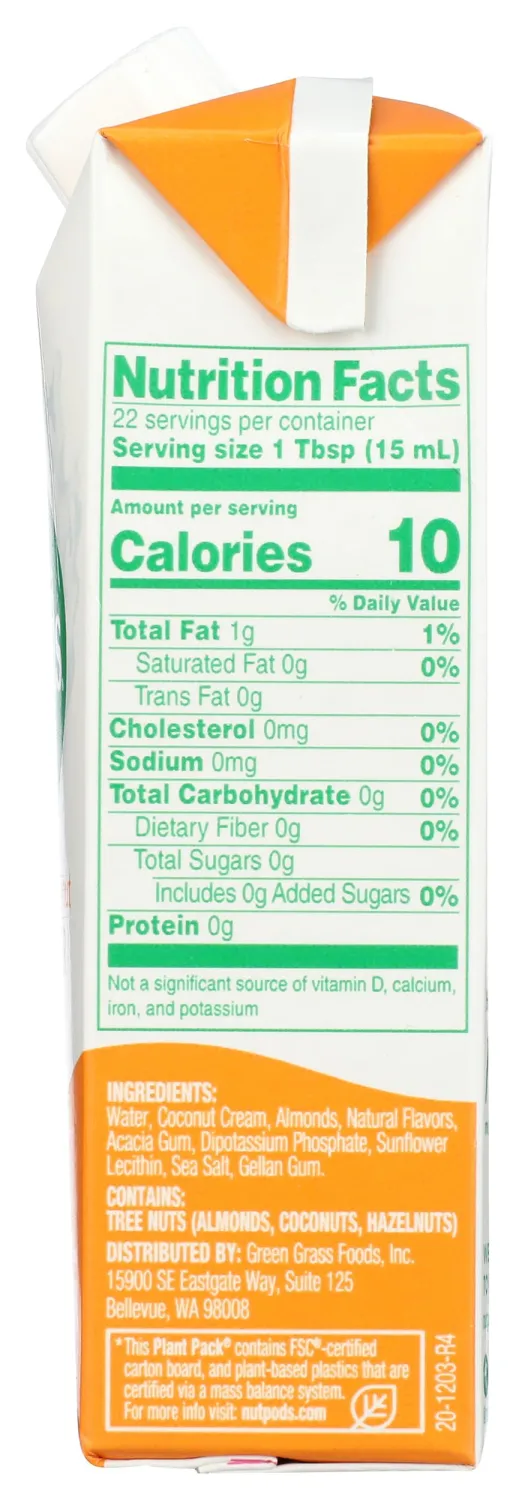nutpods® Unsweetened Hazelnut Coffee Creamer, dairy-free, 11.2oz