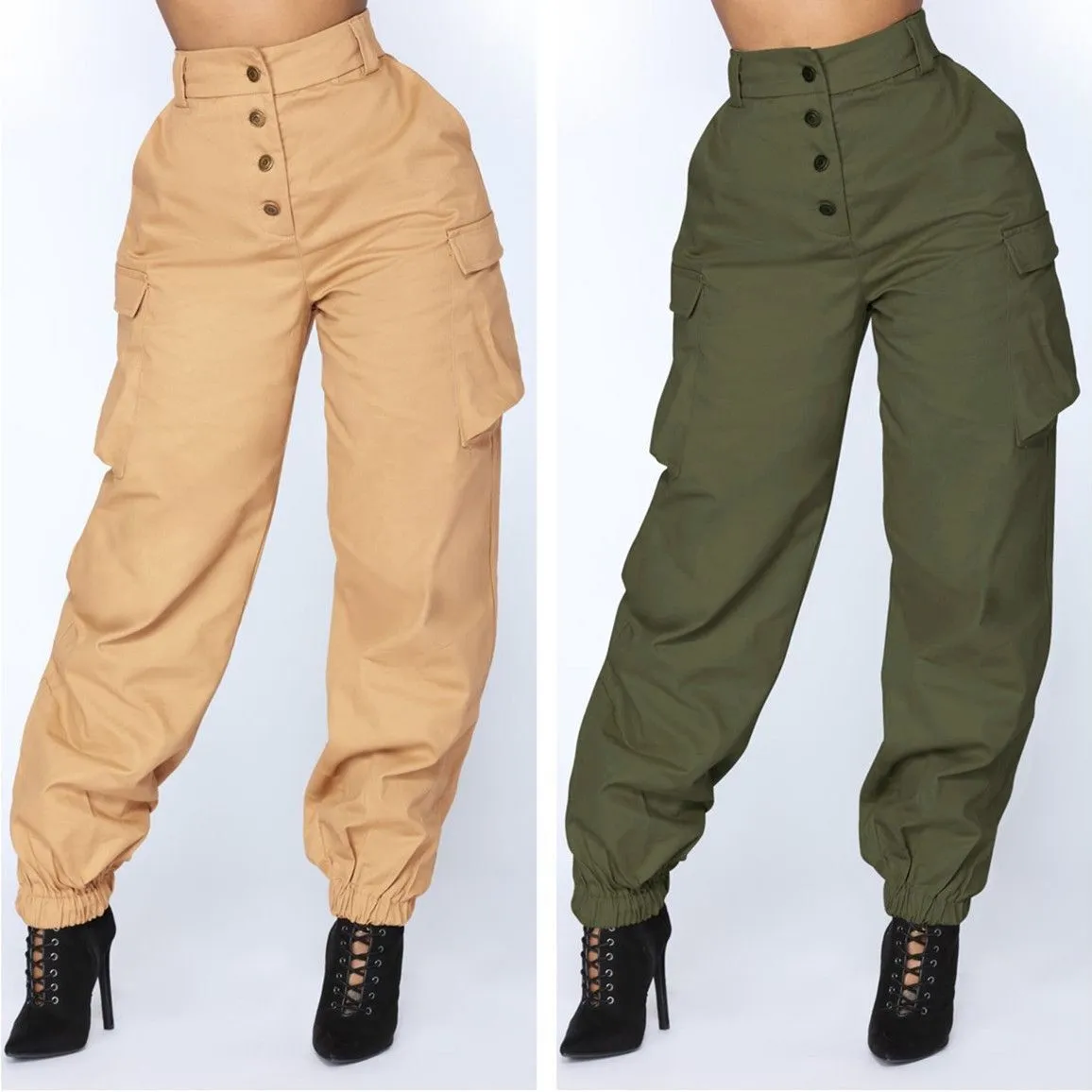 European And American-style Trendy High-waisted Drawstring Casual Pants