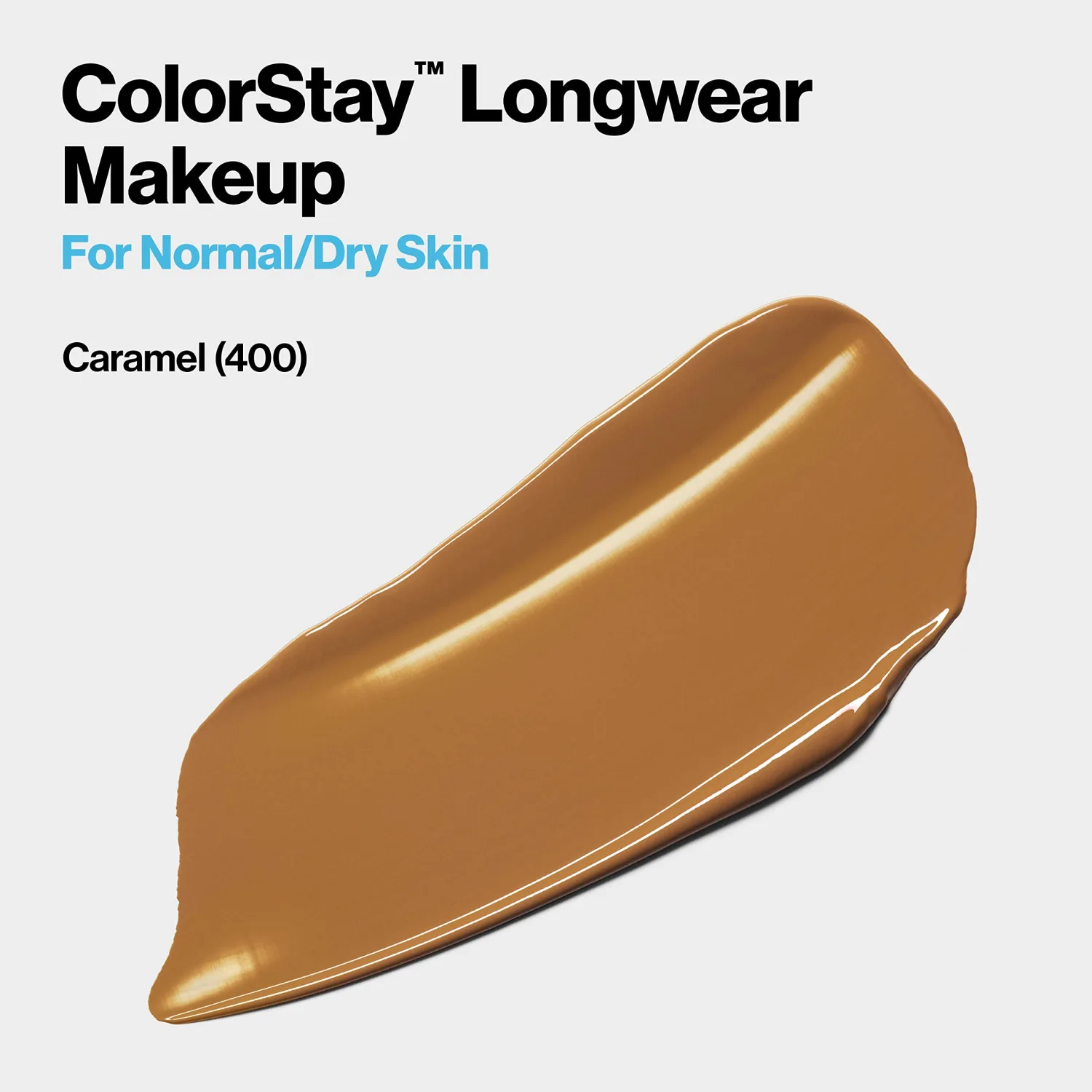 Revlon Liquid Foundation, ColorStay Face Makeup for Normal & Dry Skin, SPF 20, Longwear Medium-Full Coverage with Natural Finish, 400 Caramel, 1 fl oz