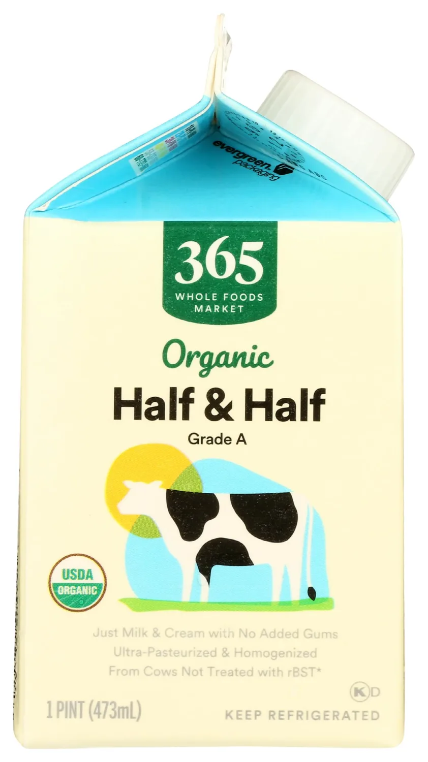 365 By Whole Foods Market, Organic Half And Half, 16 Ounce