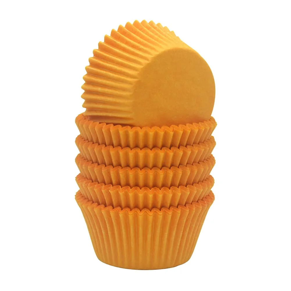 Orange Cupcake Liners Greaseproof Paper Standard Baking Cups for Party and More, 150-Count