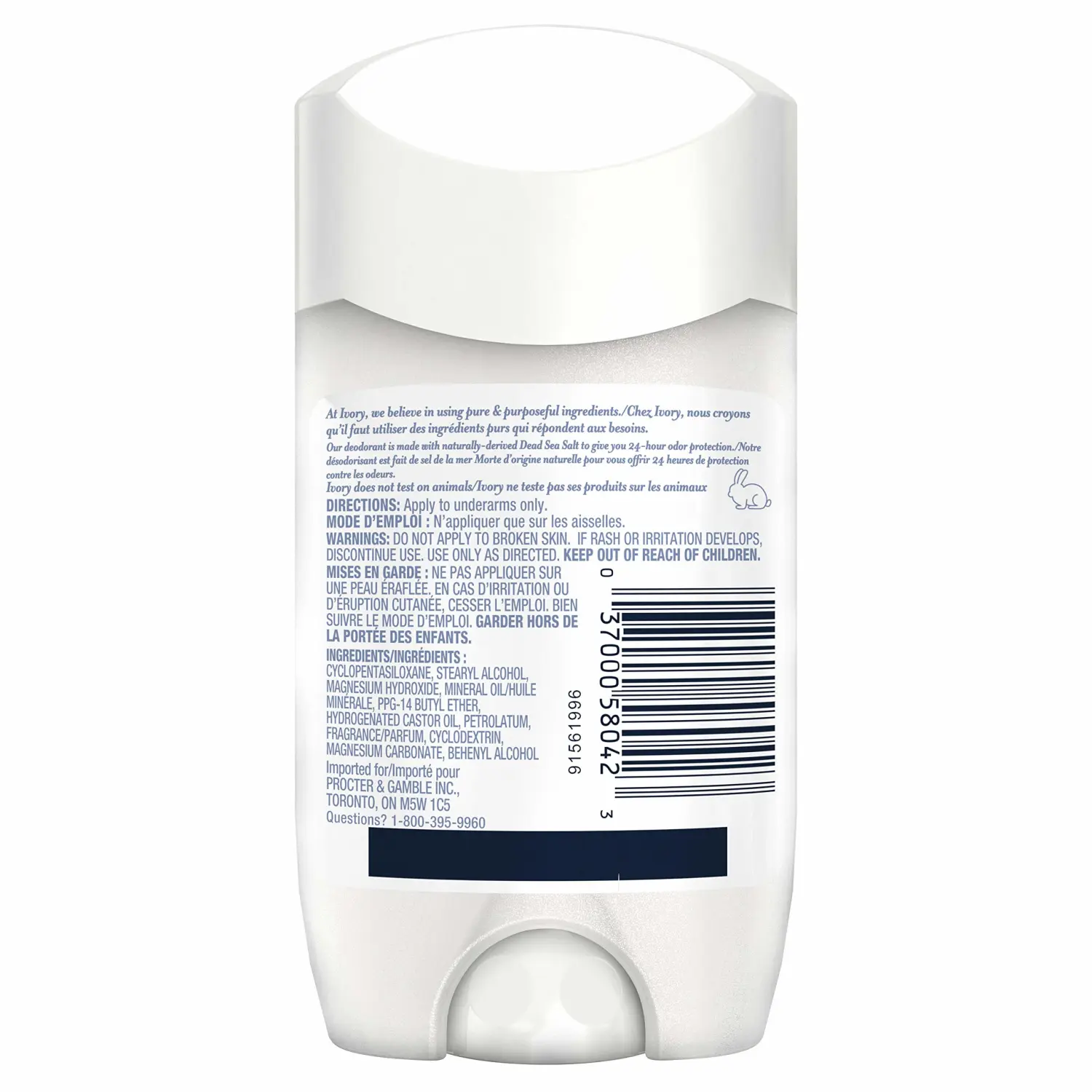 Gentle Ivory Aluminum Free Deodorant, Hint of Lavender, 2.4 oz