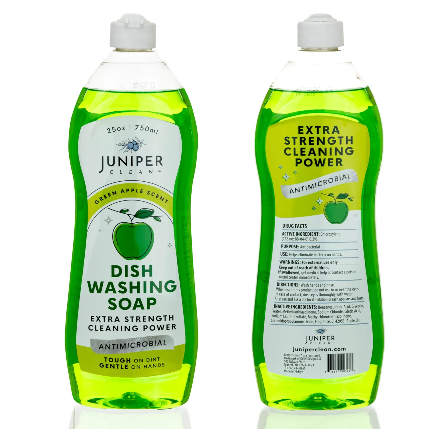 Dish Soap, Green Apple Scent, Liquid Dish Washing Soap Squeeze Bottle 25 Fl Oz (Pack of 1)