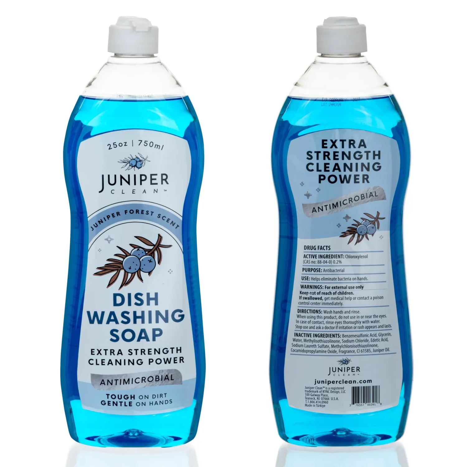 Dish Soap, Juniper Scent, Liquid Dish Washing Soap Squeeze Bottle 25 Fl Oz (Pack of 1)