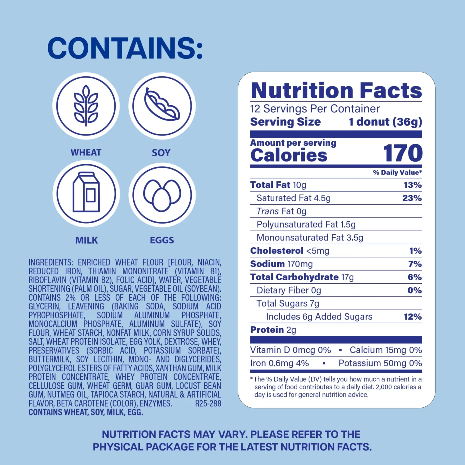 Entenmann's Soft'ees Plain Donuts, 12 count, (1.27 oz each), Doughnuts, 15.25 oz Box
