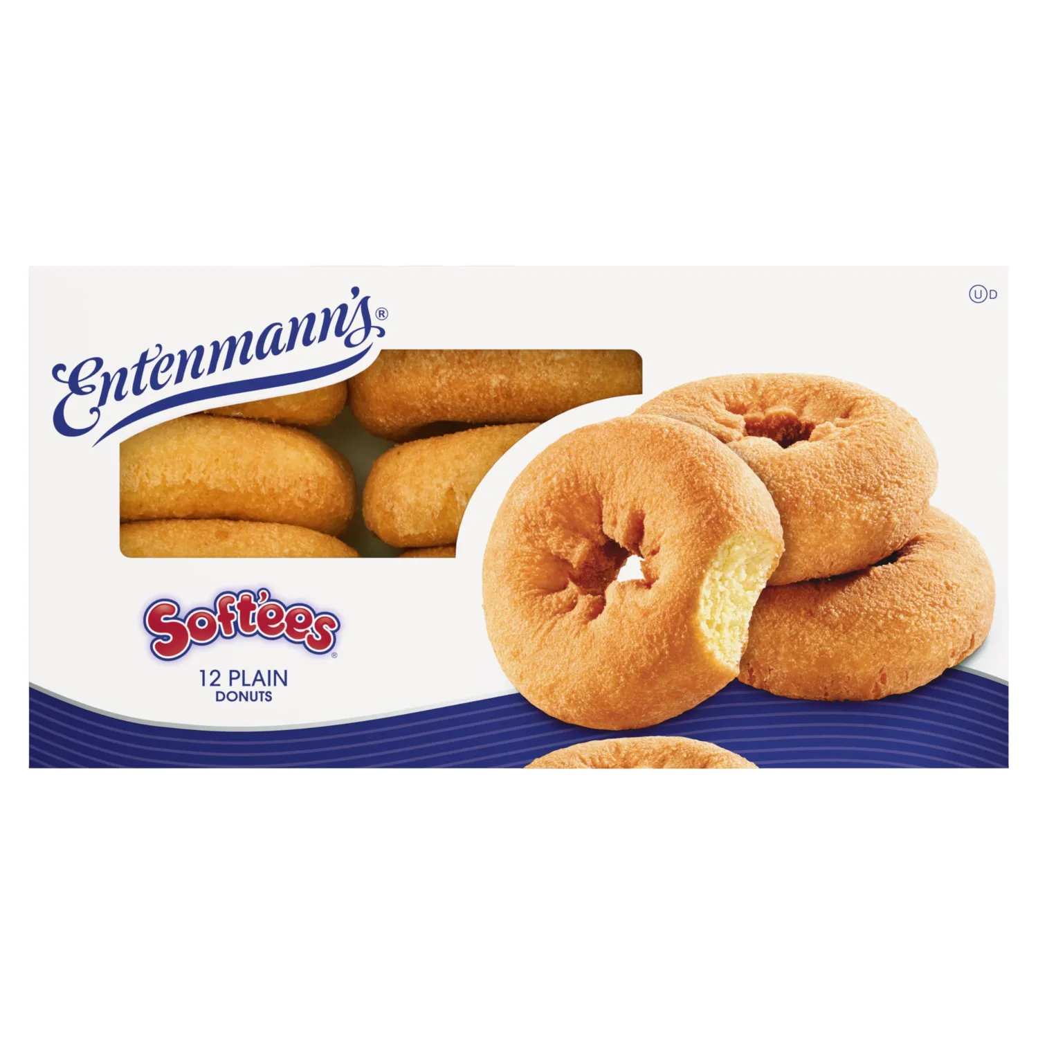 Entenmann's Soft'ees Plain Donuts, 12 count, (1.27 oz each), Doughnuts, 15.25 oz Box