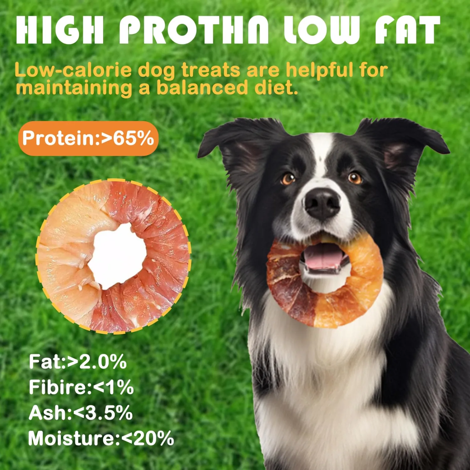 Dog Donut Treats,Chicken Duck Wrapped Rawhide Donuts,Long Lasting Chewy Snacks(Pack of 4)