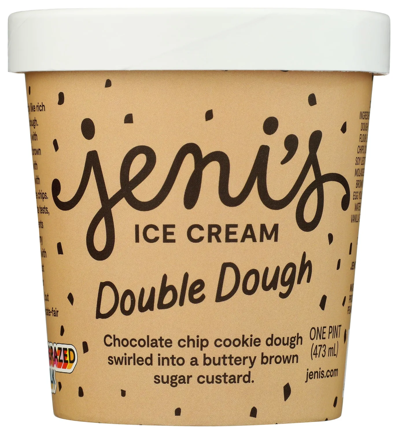 JENIS SPLENDID ICE CREAMS Double Dough Ice Cream, 1 PT